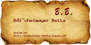 Büchelmayer Betta névjegykártya